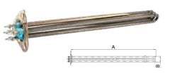 KÜÇÜK ÜÇGEN FLANŞ REZİSTANS 380/230V 3*2000W L : 29 CM
