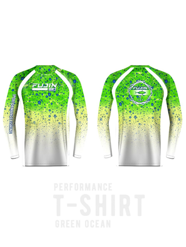 Fujin Performance T-Shirt Green Ocean