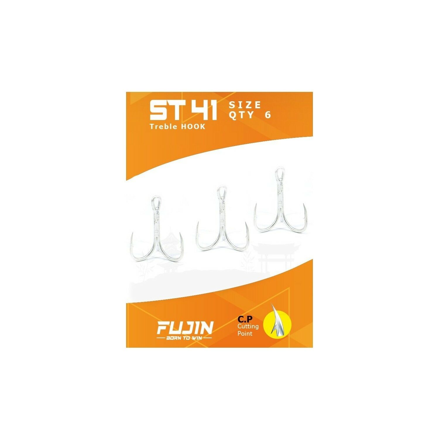 Fujin ST41 Üçlü Maket Balık İğnesi Nickel