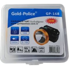 Gold Police Kafa Feneri Şarjlı Parlak 20 W LED Aydınlatma