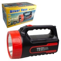 PROJEKTÖR EL FENERİ ŞARJLI 8 WATT SİLVER TOSS ST-2228