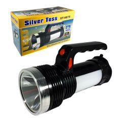 Silvertoss Şarjlı Projektör El Feneri + Işıldak 5 Watt Silver Toss ST-6675