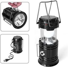 Güneş Enerjili Şarjlı LED USB 6 1 LED Kamp Feneri