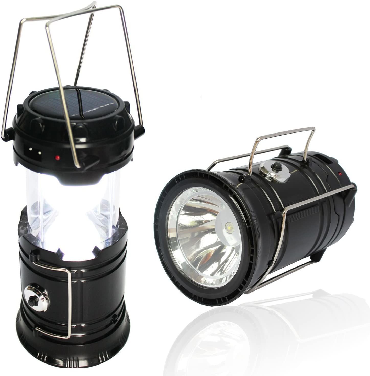 Güneş Enerjili Şarjlı LED USB 6 1 LED Kamp Feneri