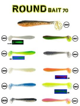 Fujin Round Bait 70mm Silikon Balık