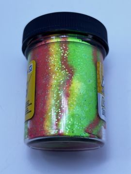 Berkley Powerbait Double Glitter Trout Bait Sahte Yem ( GREEN-LEMON YELLOW-RED )