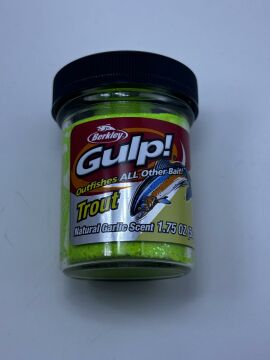 Berkley Gulp Trout Dough Garlic Sahte Yemi ( CHUNKY CHARTREUSE )