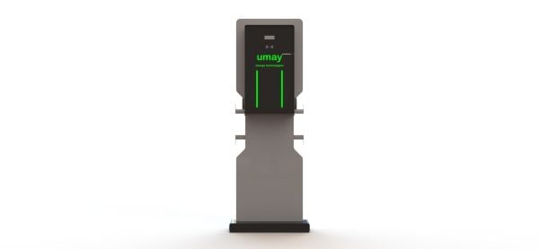 Umay Tech Elektrikli AC Araç Şarj İstasyonu 2x3,7 kW - 2 Tabanca Çıkış