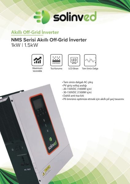 Solinved 1 kW 12 Volt MPPT Off Grid İnverter  - Victor NMS Serisi