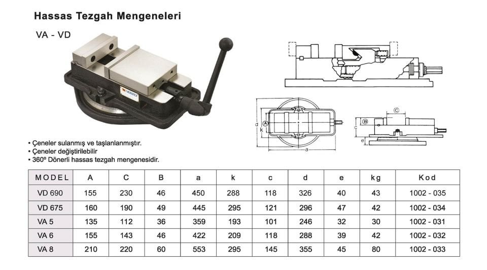 155X230 Freze Mengenesi VD-690