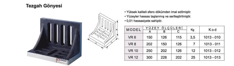 250 MM Tezgah Gönyesi VR-10