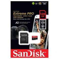 Sandisk 128GB Extreme Pro MicroSDXC Hafıza Kartı (170mb/s)