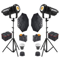 Gdx LV-700C-II B Bi Color Led Video Işığı 2'li Full Set (Gridli 120 Octa Softbox + 260 cm Kalın Işık Ayağı)