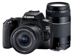 Canon EOS 250D 18-55mm III + 75-300mm DC Lens