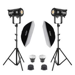 GDX EXC-400C-II 2'li Full Set (60x90 Softbox + 260 cm Kalın Işık Ayağı)