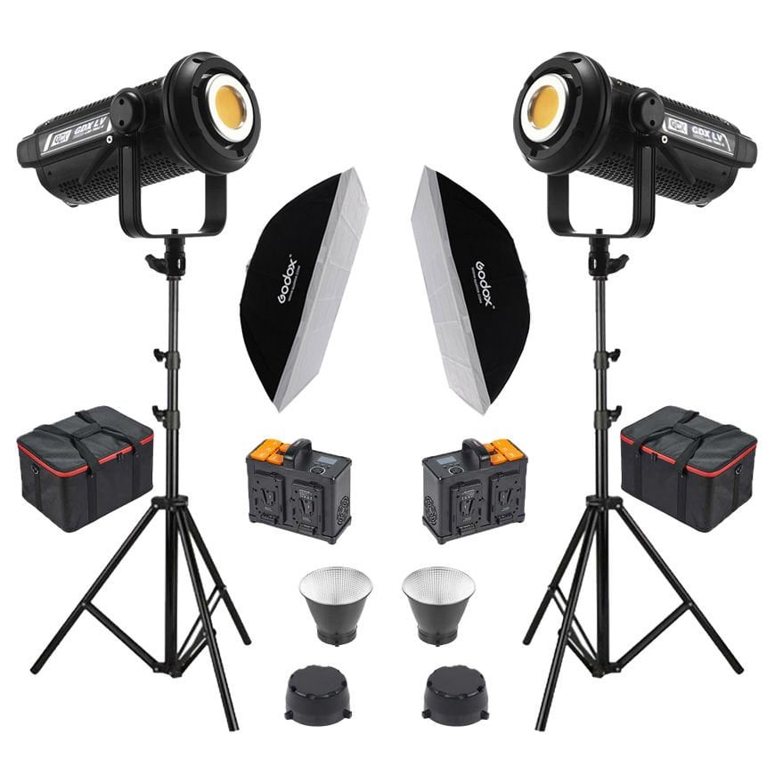 GDX LV-700C-II 2'li Full Set (70x100 Softbox + 260 cm Kalın Işık Ayağı)