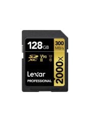 Lexar 128GB SDXC UHS-II 2000X 300MB/s V90 U3 C10 4K Hafıza Kartı LSD2000128G-BNNNG