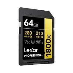 Lexar 64GB 1800x Profesyonel UHS-II SDXC Hafıza Kartı (GOLD Serisi)