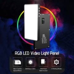 Andoer MFL-07 (10Watt) RGB LED Video Dolgu Işığı