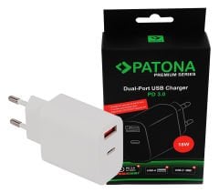 Patona Premium DP18W Dual Port Usb Charger Adaptör PD3.0 2584