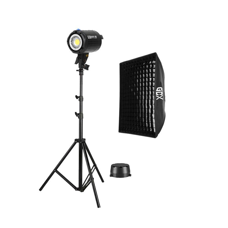 GDX HD-100W Led Video Işığı Full Set (60x90 Softbox + 260cm Işık Ayağı)