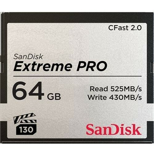 Sandisk 64Gb Extreme Pro 525Mb/S Cfast 2.0 Hafıza Kartı