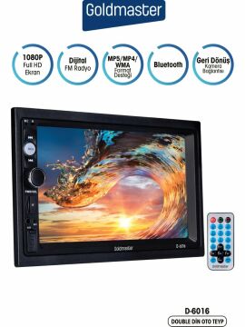 GOLDMASTER D-6016 DOUBLE DİN OTO TEYP 3002167