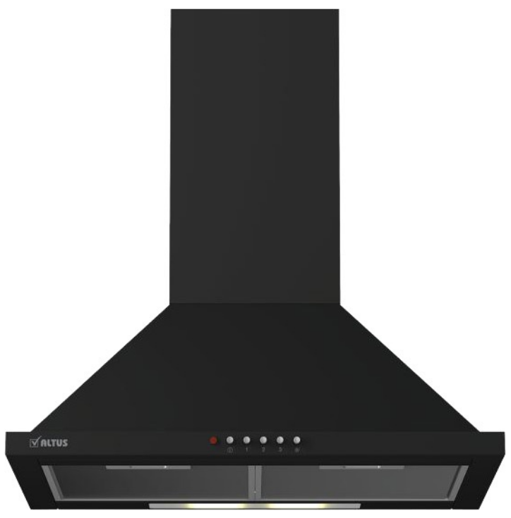 Altus ALA-520 B Siyah Duvar Tipi Davlumbaz