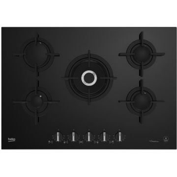 Beko BOCD T 7521 DWKS Wok Gözlü Siyah Cam Ankastre Ocak