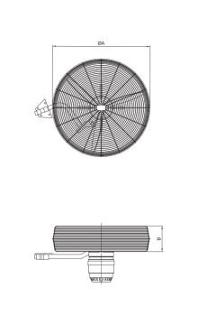 Bahçivan BSV-D 500 120W 50cm Siyah 3 Kanatlı Sanayi Tipi Duvar Vantilatörü