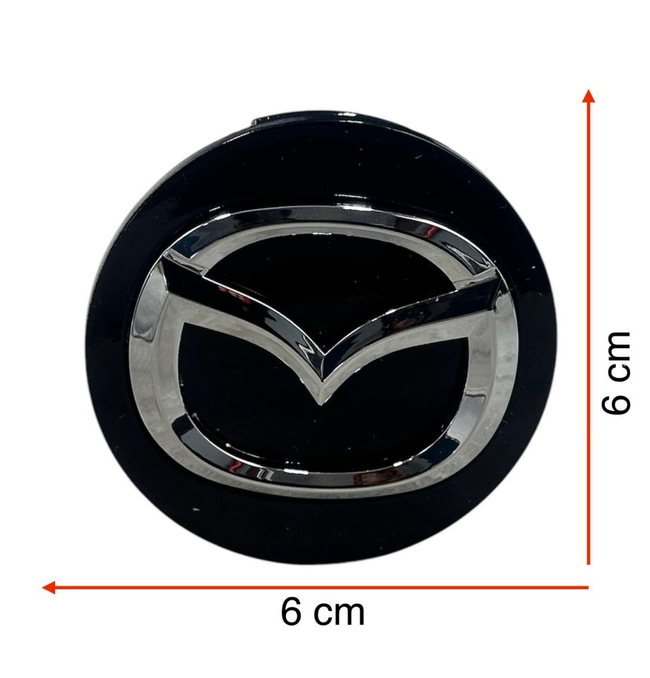 Mazda Jant Göbek Mazda 3 04-15/Mazda 6 04-15/Mazda 2 04-15 (Siyah) (5,7 Cm)