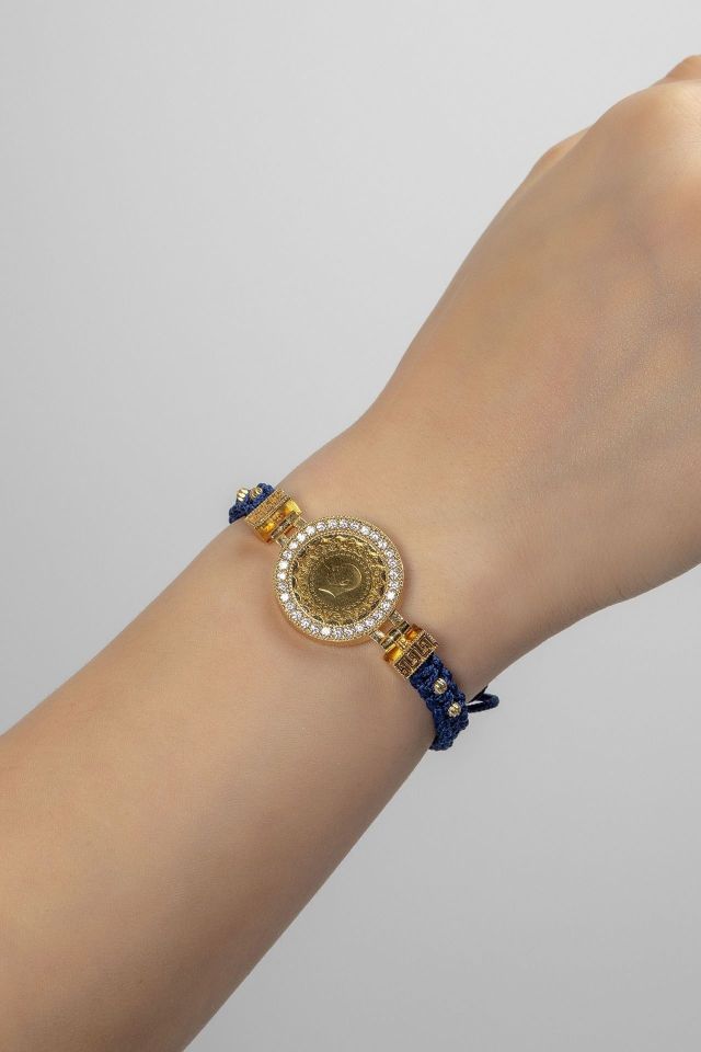 Moom Mücevherat Kadın Yeni Tarihli 22 Ayar Çeyrek Altın Bileklik