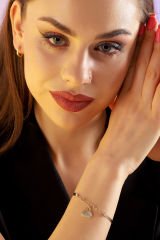 Moom Mücevherat Kadın 14 Ayar Altın İtalyan Zincir Çanta Modeli Bileklik