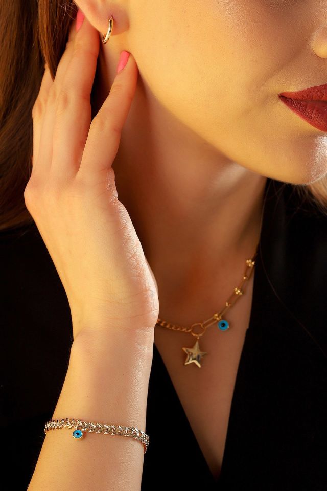 Moom Mücevherat Kadın 14 Ayar Altın Başak Modeli Bileklik
