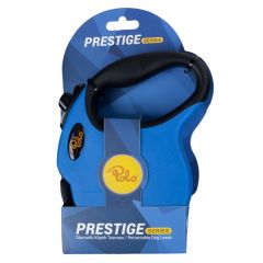Polo Prestige Makaralı Otomatik Tasma M 5 Metre - 20 Kg Mavi-siyah