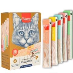 Wanpy Karışık Sıvı Kedi Ödülü Kedi Ödül Maması 25 x 14 Gr