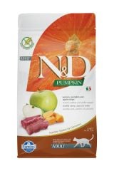 N&D Pumpkin Tahılsız Geyik Etli Balkabaklı Ve Elmalı Yetişkin Kedi Maması 1.5 kg