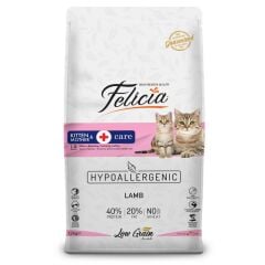 Felicia Kitten & Mother Kuzu Etli Düşük Tahıllı Yavru Kedi Maması 12 KG