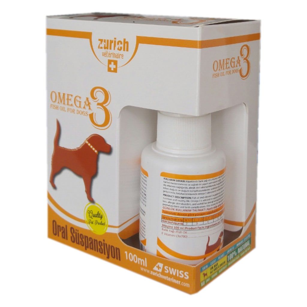 Zurich Dog Omega-3 Köpek Tüy Dökülmesi Önleyici Balık Yağı 100 ML
