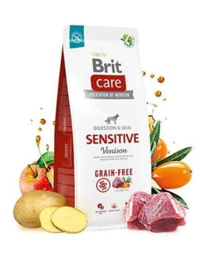 Brit Care Sensitive Adult Tahılsız Geyik Etli Hipoalerjenik Yetişkin Köpek Maması 12 KG