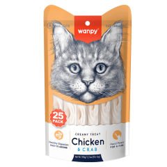 Wanpy Tavuklu & Yengeçli Krema Kedi Ödülü 25x14 Gr