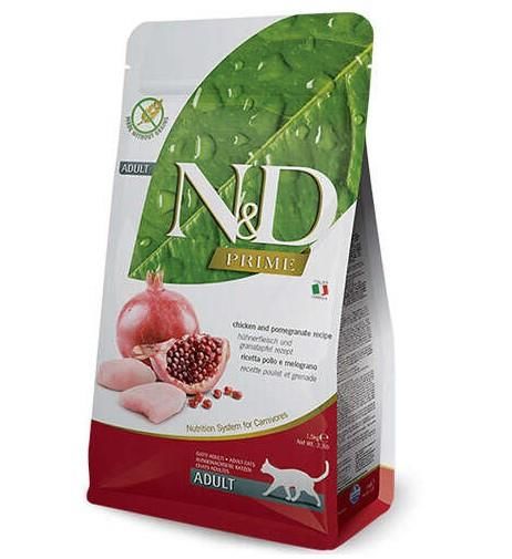N&D Tahılsız Tavuk ve Narlı Yetişkin Kedi Maması 1,5 Kg