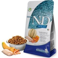 N&D Ocean Tahılsız Morina Balkabağı Karides & Kavun Kitten Yavru Kedi Maması 1,5 kg