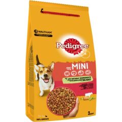 Pedigree Mini Adult With Natural Ingredients Küçük Irk Köpek Sığır Etli ve Sebzeli Kuru Mama 2 kg