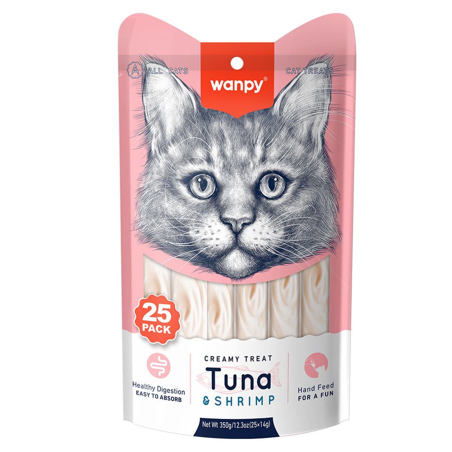 Wanpy Ton Balıklı & Karidesli Krema Kedi Ödülü 25 Li