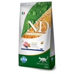 N&D Düşük Tahıllı Kuzu Etli ve Yaban Mersinli Kısırlaştırılmış Yetişkin Kedi Maması 10 KG