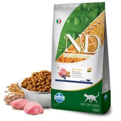 N&D Düşük Tahıllı Kuzu Etli ve Yaban Mersinli Kısırlaştırılmış Yetişkin Kedi Maması 10 KG