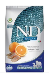N&D Ocean Bal Kabaklı Ringa Balıklı Portakallı Yetişkin Kedi Maması 1.5 kg
