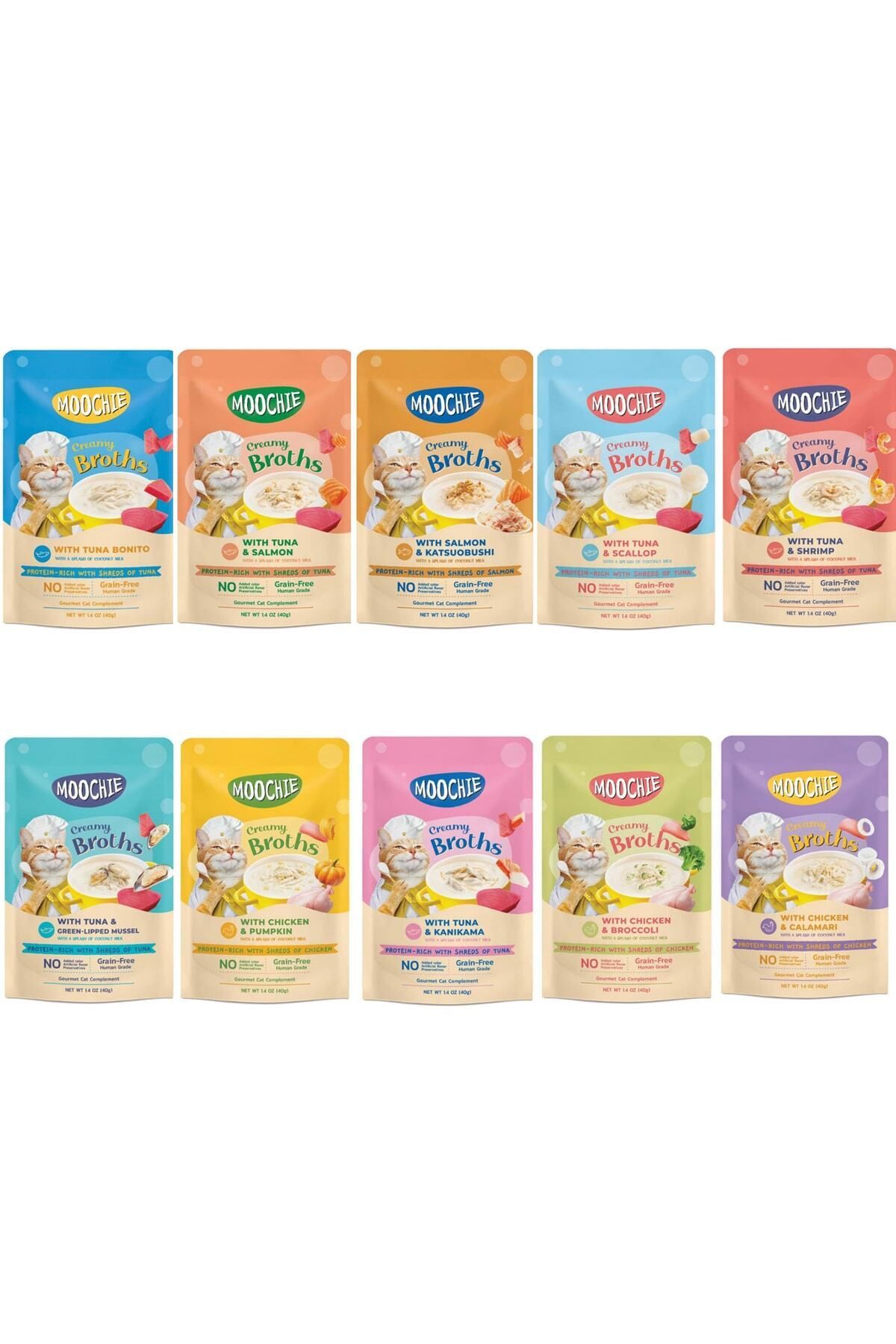 Moochie Karışık Kedi Ödülü Çorbası 40 gr x 10 Adet