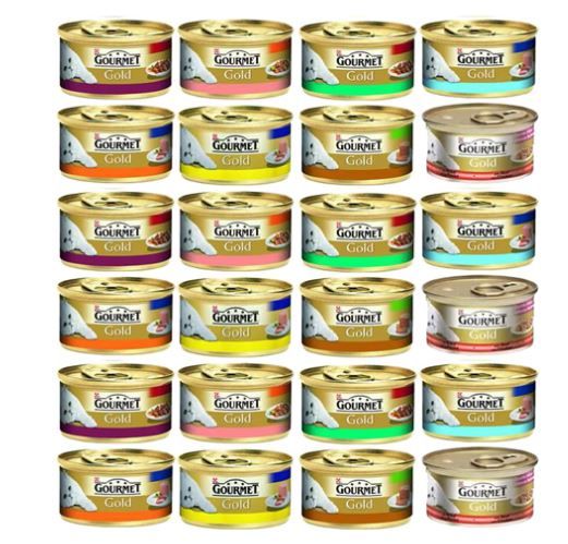 Gourmet Karışık Parça etli & Kıyılmış Konserve Yetişkin Kedi Yaş Maması 24 X 85 Gr